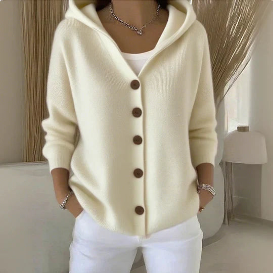 TERI – DAMEN BAUMWOLL-CARDIGAN MIT LANGEN ÄRMELN