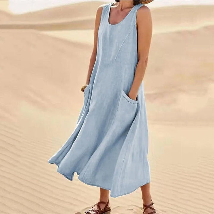 Tina™ - Sommer Leinenkleid