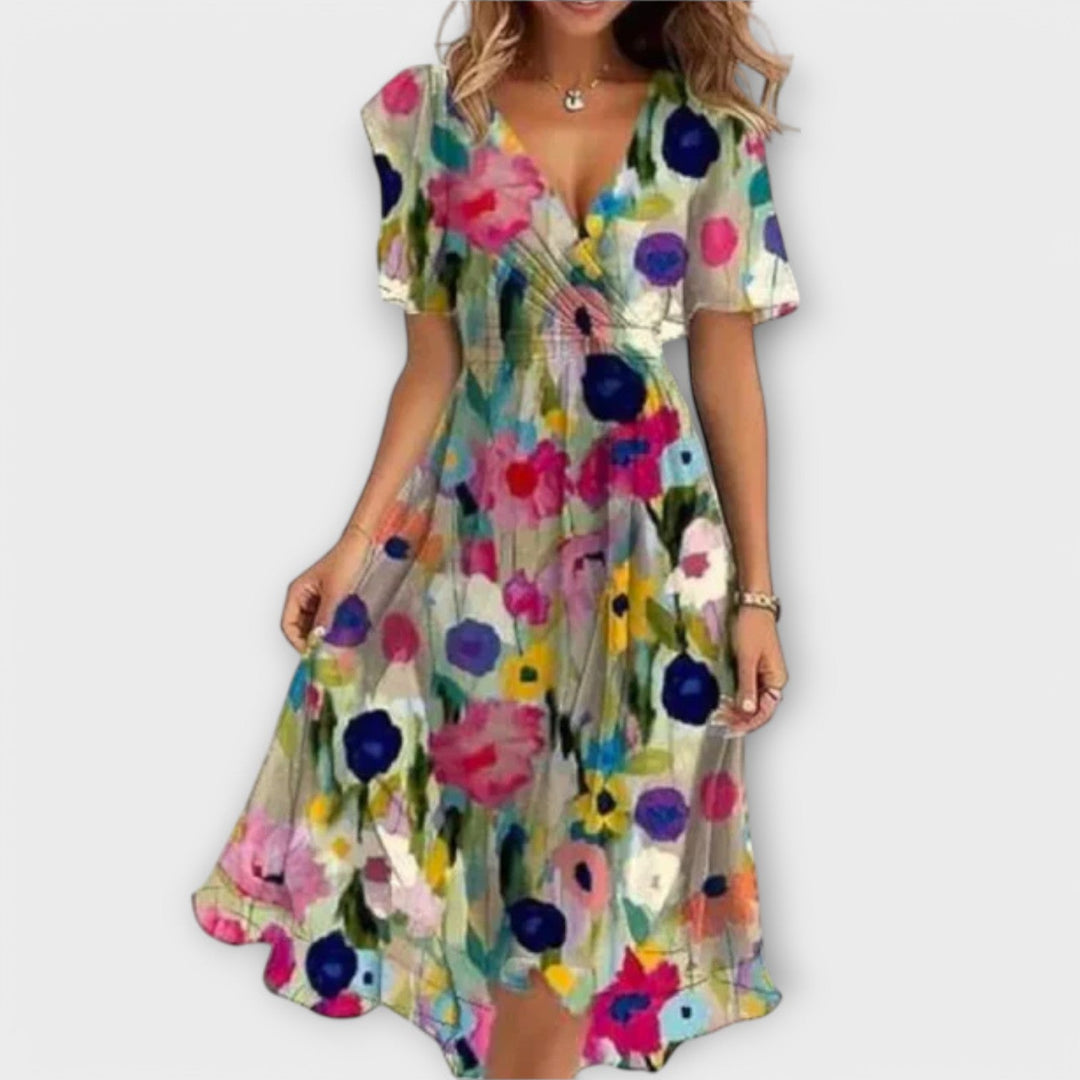 Alice™ - Atmungsaktives V-Ausschnitt Kleid