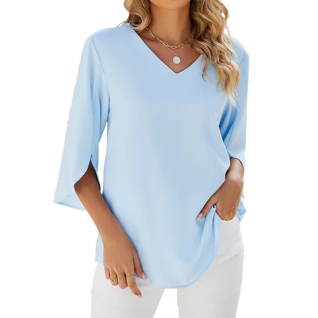 Belinda™ | V-Ausschnitt Bluse