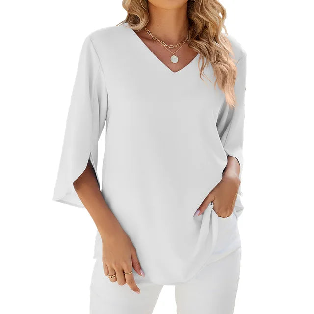 CARA - V-Ausschnitt Bluse