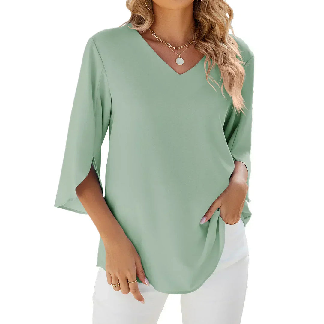 Belinda™ | V-Ausschnitt Bluse