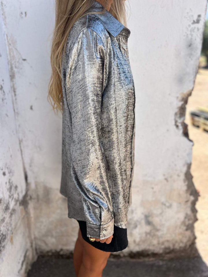 Zella™ - Schickes Schimmerhemd