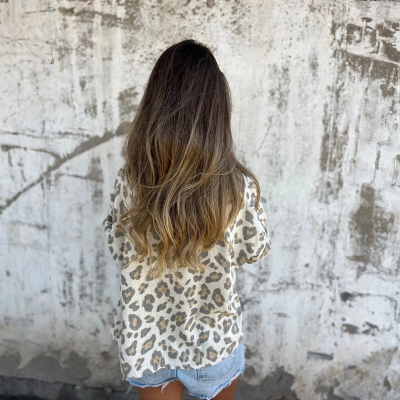 Leely™ - Damen Langarmshirt mit Print