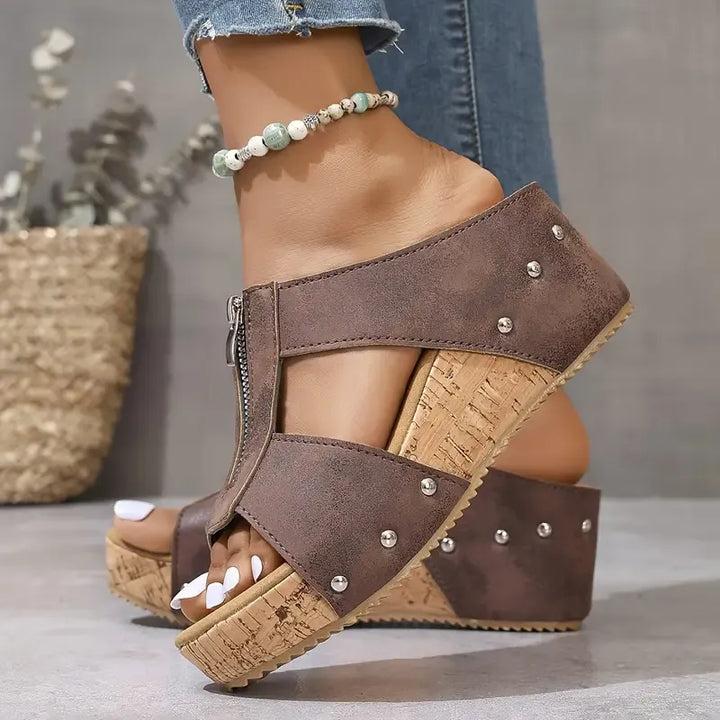 Ofelia™ – Orthopädische Wedge-Sandalen mit offenem Zehenbereich
