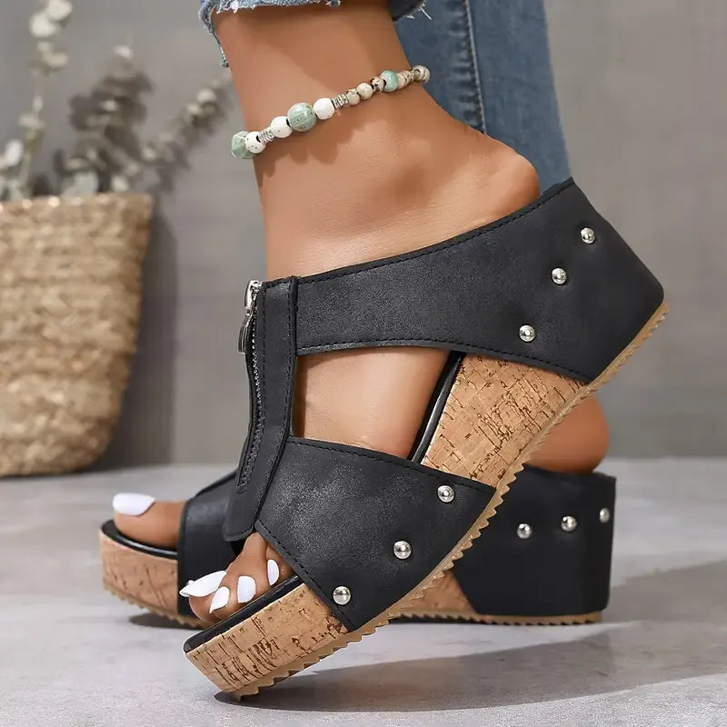 Ofelia™ – Orthopädische Wedge-Sandalen mit offenem Zehenbereich